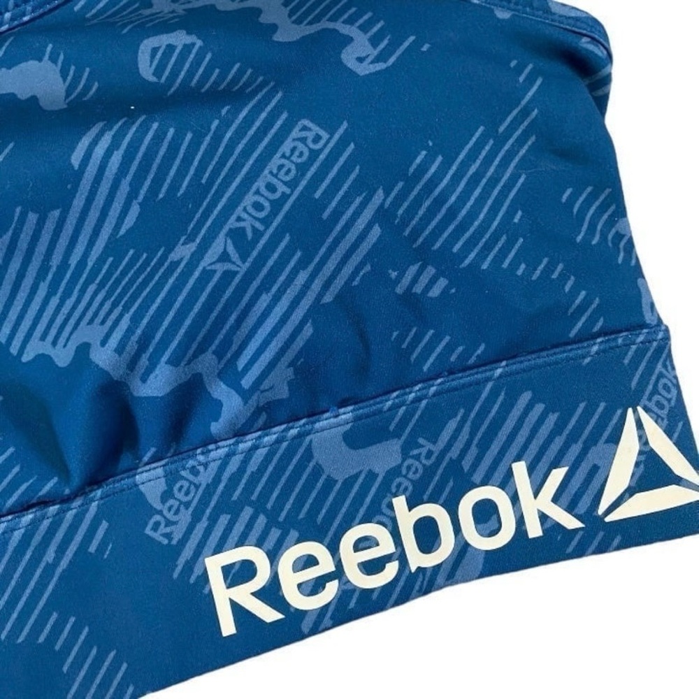 Reebok Sports Bra XL Blue Racerback Workout Training Gym Athletic - Picture 4 of 7